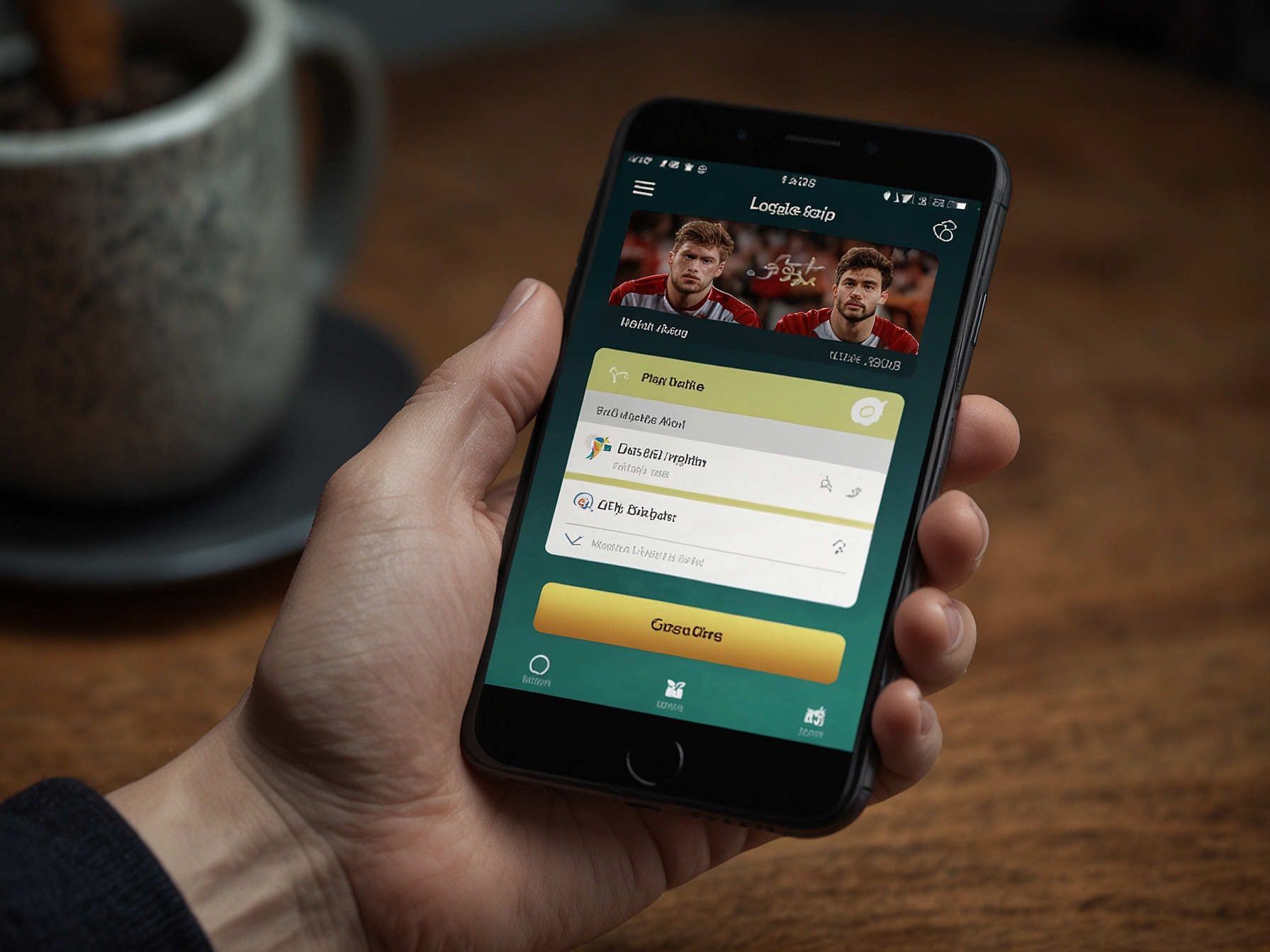User logging into account